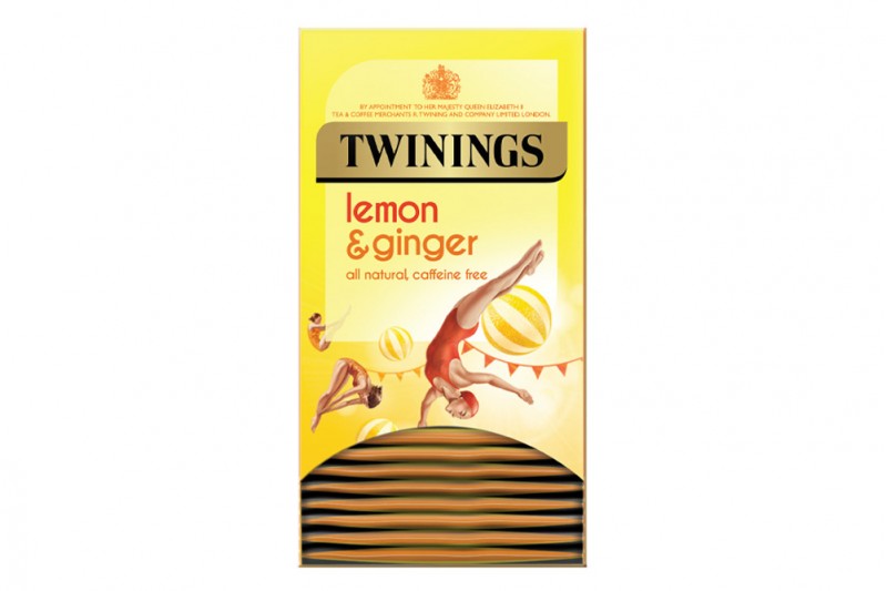 Twinings Lemon and Ginger Enveloped Tea Bags 1x20