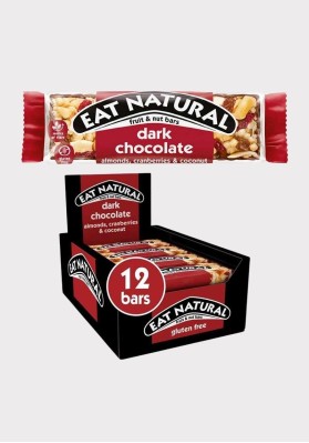 Eat Natural Fruit, Dark Chocolate, Cranberries, Almond 12x45g Eat Natural Fruit, Dark Chocolate, Cranberries, Almond 12x45g